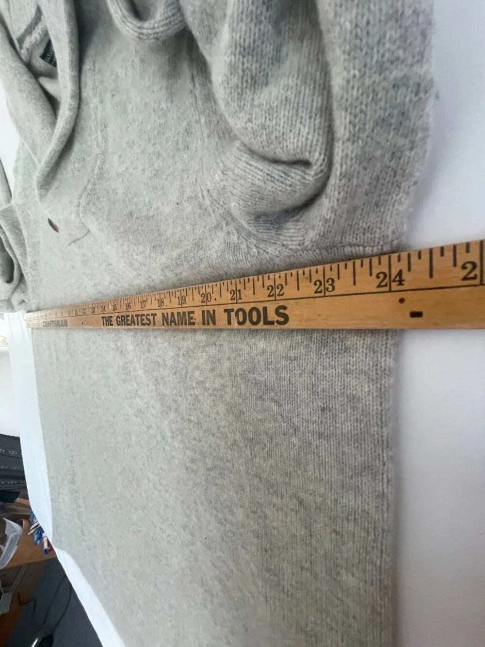 Banana Republic Italian Yarn Merino Wool Blend Shawl Collar Sweater Gray XL